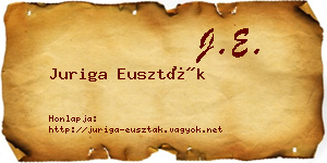 Juriga Euszták névjegykártya